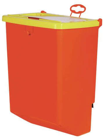 Futterautomat für Kaninchen rot / gelb